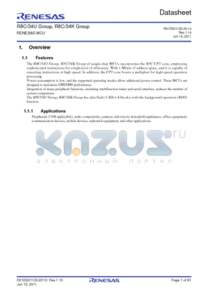 R5F21346UNFP_11 datasheet - RENESAS MCU