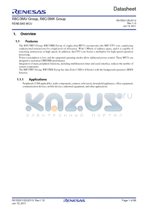 R5F213M8UNXXXNP datasheet - RENESAS MCU