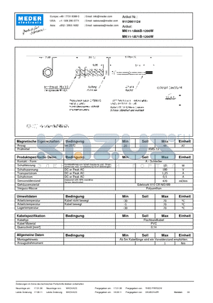 MK11-1A71B-1200W_DE datasheet - (deutsch) MK Reed Sensor