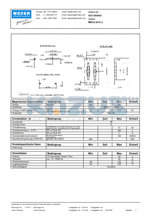 MK23-35-C-4_DE datasheet - (deutsch) MK Reed Sensor
