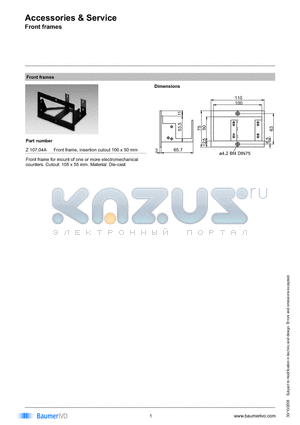 Z107.04A datasheet - Accessories & Service