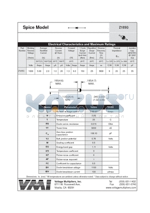 Z10SG datasheet - Spice Model