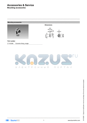 Z119.006 datasheet - Accessories & Service
