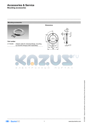 Z119025 datasheet - Accessories & Service