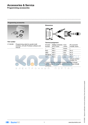 Z139.005 datasheet - Accessories & Service