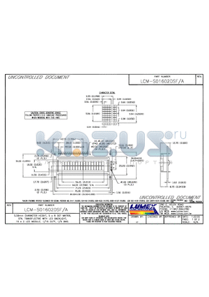 LCM-S01602DSF-A datasheet - TRANSFLECTIVE