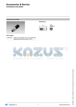 Z165.AW1 datasheet - Accessories & Service