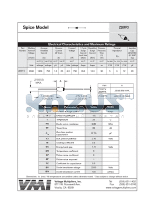 Z20FF3 datasheet - Spice Model