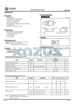 Z2APK515H datasheet - Schottky Barrier Diode