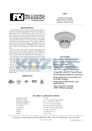 RA-400 datasheet - Photoelectronic Detector