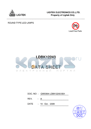 LDBK12243 datasheet - ROUND TYPE LED LAMPS