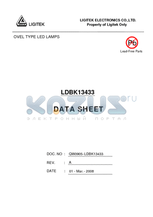 LDBK13433 datasheet - OVEL TYPE LED LAMPS