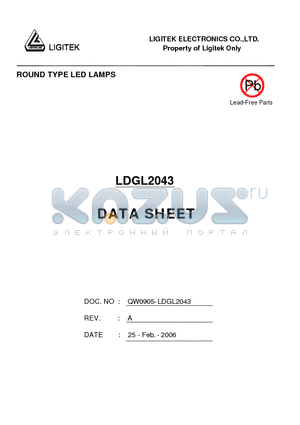 LDGL2043 datasheet - ROUND TYPE LED LAMPS