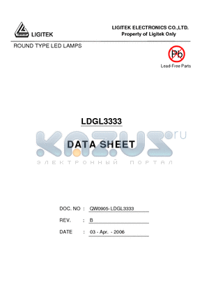 LDGL3333 datasheet - ROUND TYPE LED LAMPS