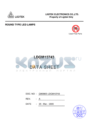 LDGM13743 datasheet - ROUND TYPE LED LAMPS