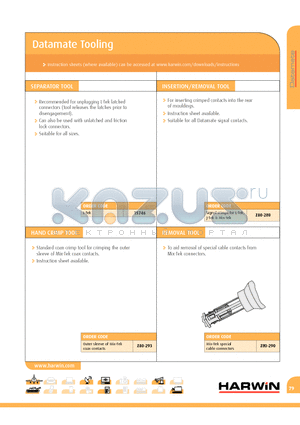 Z80-280 datasheet - Datamate Tooling