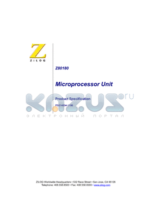 Z8018010FSC datasheet - Microprocessor Unit