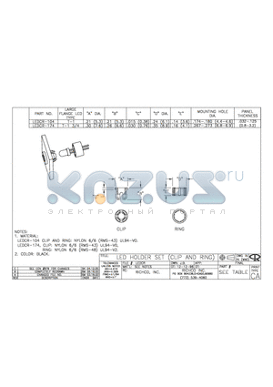 LEDCR-174 datasheet - LED HOLDER SET (CLIP AND RING)