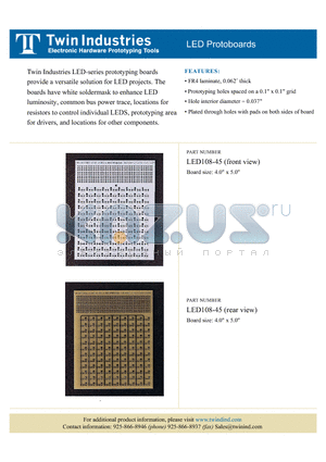 LED108-45 datasheet - LED Protoboards