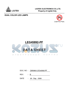 LEG45892-PF datasheet - DUAL COLOR LED LAMPS