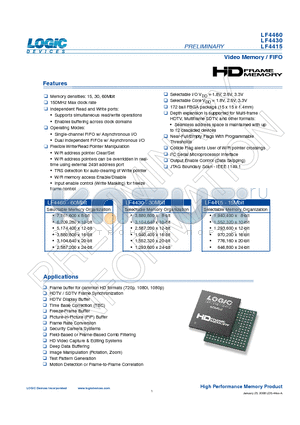 LF4415 datasheet - Video Memory / FIFO