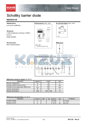 RB520CS-30_11 datasheet - Schottky barrier diode