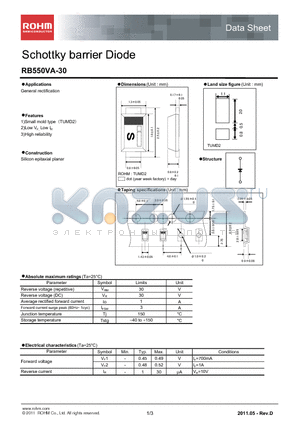 RB550VA-30_11 datasheet - Schottky barrier Diode