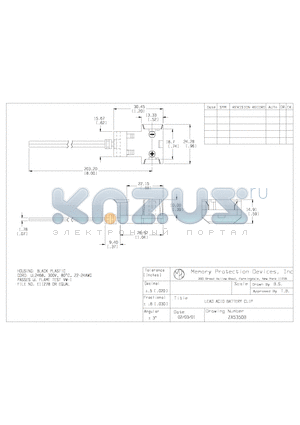 ZA5076B datasheet - LEAD ACID BATTERY CLIP