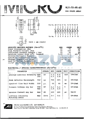MLV-10-4R-6G datasheet - BAR GRAPH ARRAY