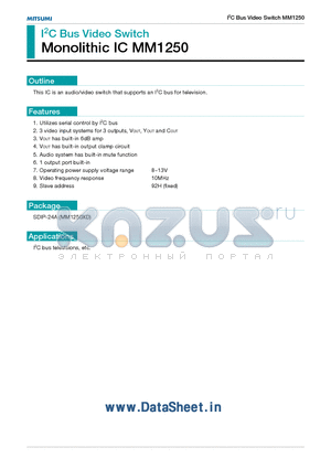 MM1250 datasheet - Monolithic IC MM1250