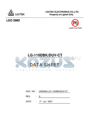 LG-110DBK-DUV-CT datasheet - LED SMD