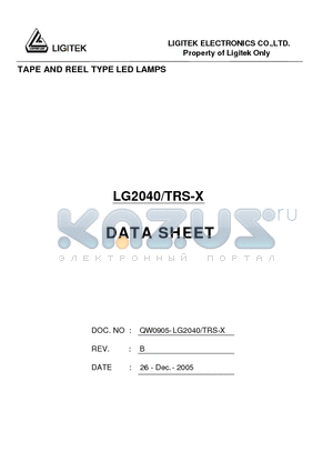 LG2040-TRS-X datasheet - TAPE AND REEL TYPE LED LAMPS