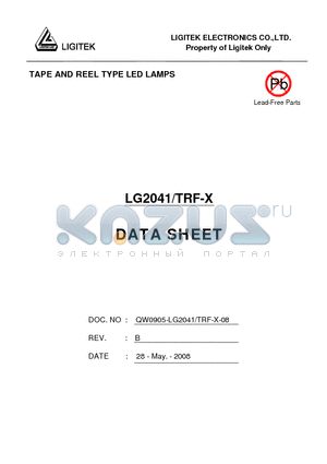 LG2041-TRF-X datasheet - TAPE AND REEL TYPE LED LAMPS