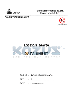 LG3330-S186-W60 datasheet - ROUND TYPE LED LAMPS