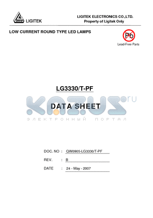 LG3330-T-PF datasheet - LOW CURRENT ROUND TYPE LED LAMPS