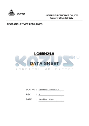 LG65542-L9 datasheet - RECTANGLE TYPE LED LAMPS