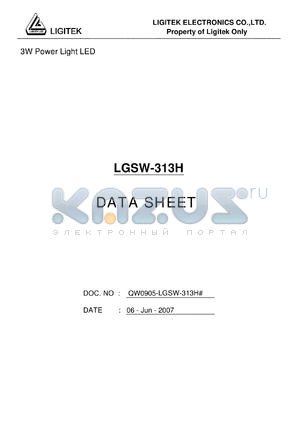 LGSW-313H datasheet - 3W Power Light LED