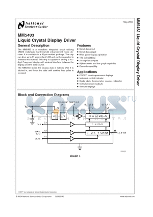 MM5483N datasheet - Liquid Crystal Display Driver