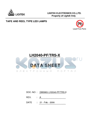 LH2040-PF-TRS-X datasheet - TAPE AND REEL TYPE LED LAMPS