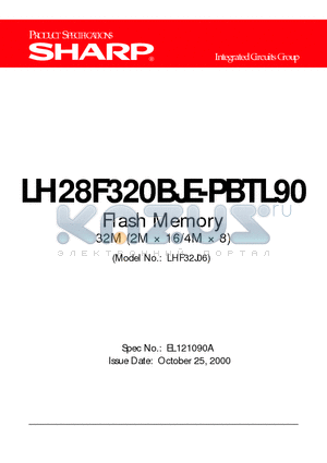 LH28F320BJE-PBTL90 datasheet - Flash Memory 32M (2M  16/4M  8)