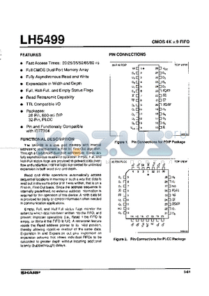 LH5499 datasheet - CMOS 4K X 9 FIFO