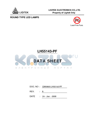 LH55143-PF datasheet - ROUND TYPE LED LAMPS
