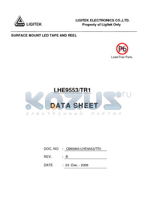 LHE9553-TR1 datasheet - SURFACE MOUNT LED TAPE AND REEL