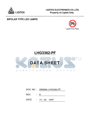 LHG3362-PF datasheet - BIPOLAR TYPE LED LAMPS