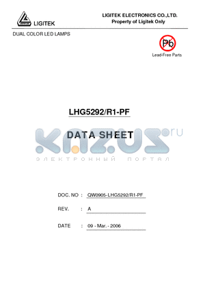 LHG5292-R1-PF datasheet - DUAL COLOR LED LAMPS