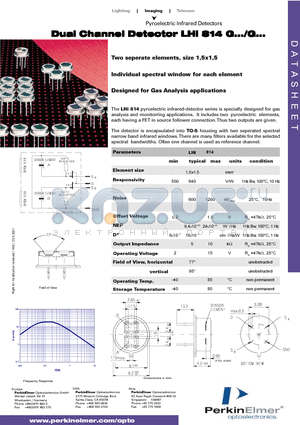 LHI814 datasheet - Dual Channel Detector