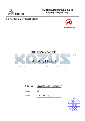 LHIR12243-S2-PF datasheet - INFRARED EMITTING DIODES