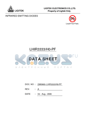 LHIR3333-H0-PF datasheet - INFRARED EMITTING DIODES