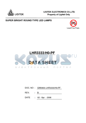 LHR3333-H0-PF datasheet - SUPER BRIGHT ROUND TYPE LED LAMPS