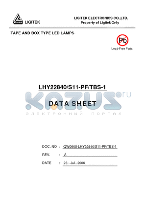 LHY22840-S11-PF-TBS-1 datasheet - TAPE AND BOX TYPE LED LAMPS